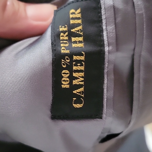 MENS BILL BLASS 44L BLAZER CAMEL HAIR GRAY RETRO - Picture 5 of 7